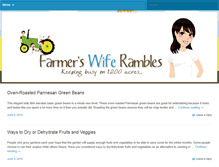 Tablet Screenshot of farmerswiferambles.com